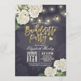 Hardrangea Flowers String Lights Bachelorette Part Kaart