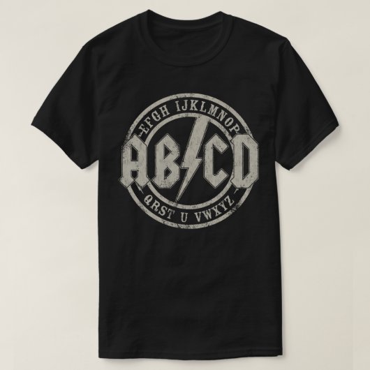 hardrockalfabet t-shirt (Design voorkant)