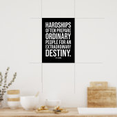 Hardships - het Motivatie Citaat van het Succes Poster (Keuken)