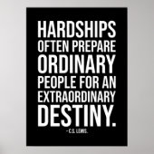 Hardships - het Motivatie Citaat van het Succes Poster (Voorkant)