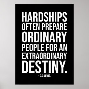 Hardships - het Motivatie Citaat van het Succes Poster
