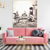 Hardships in het kamp (Kolonel Lowe en Captains B) Canvas Afdruk (Insitu (Woonkamer))