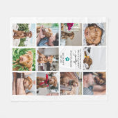 Hardste afscheid | Pet Memorial 11 Foto Collage Fleece Deken (Voorkant (Horizontaal))