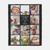 Hardste afscheid | Pet Memorial 11 Foto Collage Fleece Deken (Voorkant)