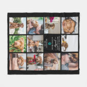 Hardste afscheid | Pet Memorial 11 Foto Collage Fleece Deken (Voorkant (Horizontaal))