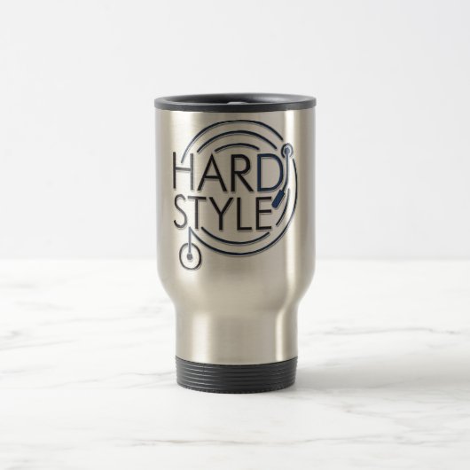 HARDSTYLE DJ - metalen ontwerp Reisbeker (Center)