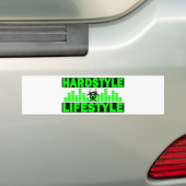 Hardstyle lifestyle gevaarlijk en tempo design bumpersticker (Op auto)