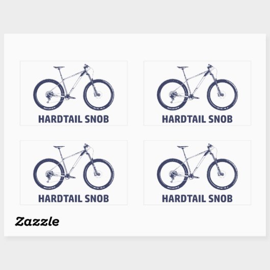 Hardtail Snob Rechthoekige Sticker (Vel)