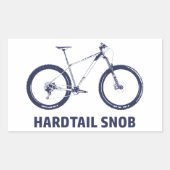 Hardtail Snob Rechthoekige Sticker (Voorkant)