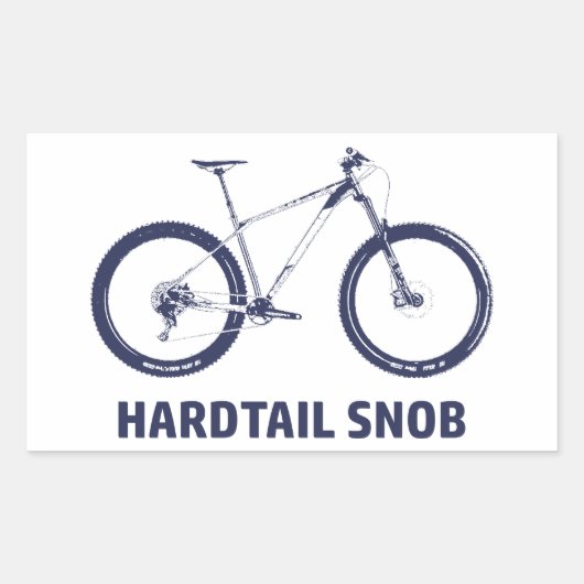 Hardtail Snob Rechthoekige Sticker (Voorkant)