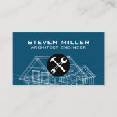 Hardware | Blauwe afdrukschema's | architect Visitekaartje (Voorkant)