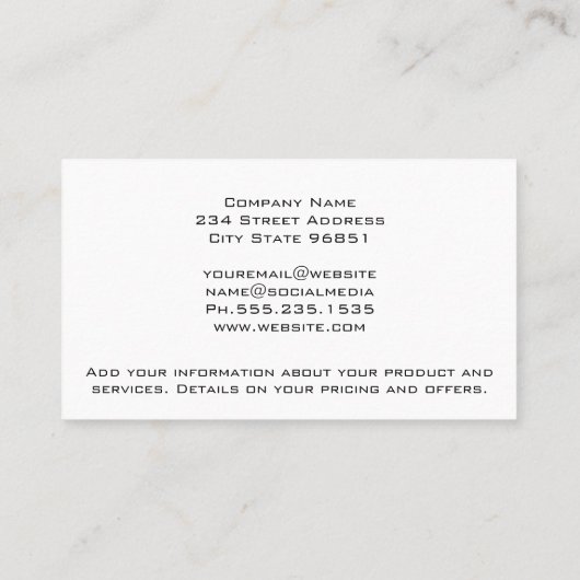 Hardware Building Tools | Handyman Carpenter Visitekaartje (Achterkant)