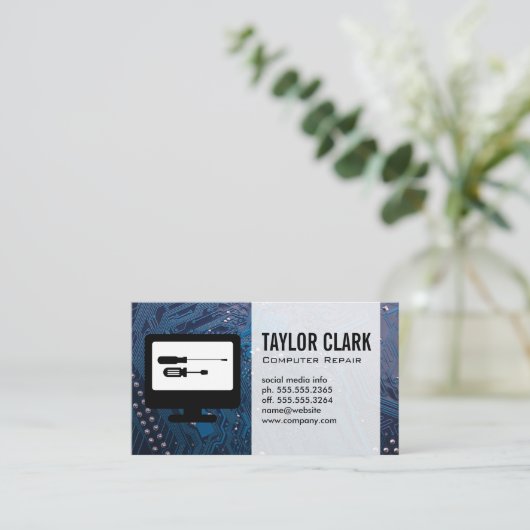 Hardware Electronics Visitekaartje (Staand voorkant)