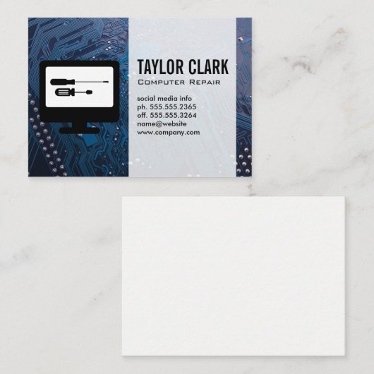 Hardware Electronics Visitekaartje (Voorkant / Achterkant)