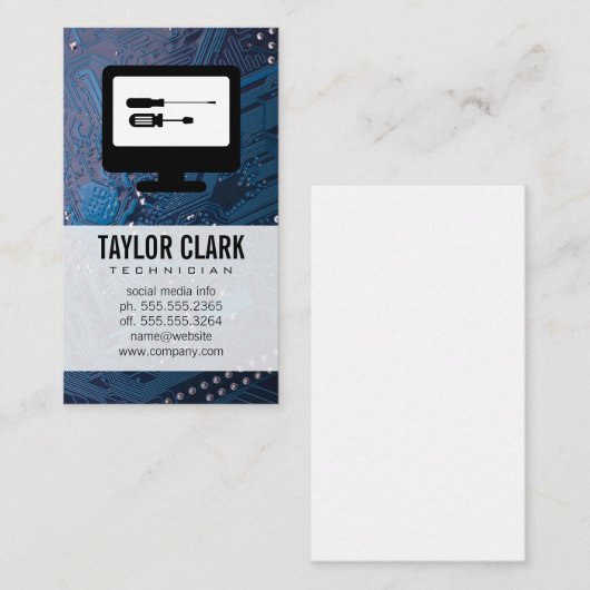 Hardware Electronics Visitekaartje (Voorkant / Achterkant)