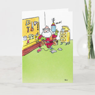 Hardware garage Santa Christmas aanpasbare kaart