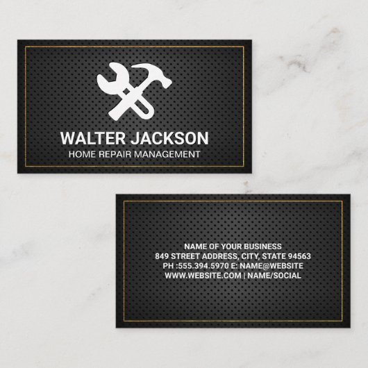 Hardware Gereedschap | Geperforeerd Gaas Visitekaartje (Voorkant / Achterkant)