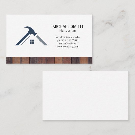 Hardware Gereedschap | Klusjesman Bedrijfskaart Visitekaartje (Voorkant / Achterkant)