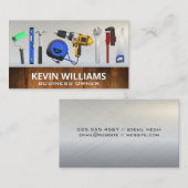 Hardware Gereedschap | Metalen Hout Visitekaartje (Voorkant / Achterkant)