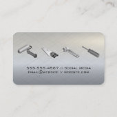 Hardware Gereedschap | Metallic Textuur | Bouw Visitekaartje (Achterkant)