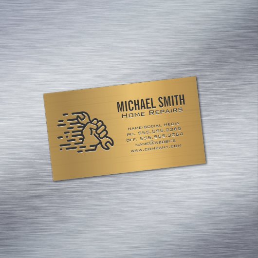 Hardware Gereedschap | Sleutel in Hand Magnetisch Visitekaartje (Voorbeeld)