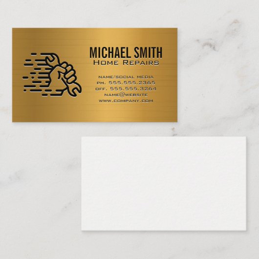 Hardware Gereedschap | Sleutel in Hand Visitekaartje (Voorkant / Achterkant)