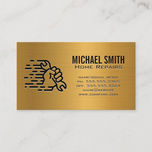 Hardware Gereedschap | Sleutel in Hand Visitekaartje (Voorkant)