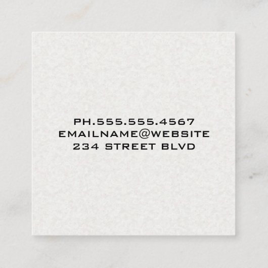 Hardware Gereedschap Vierkante Visitekaartje (Achterkant)