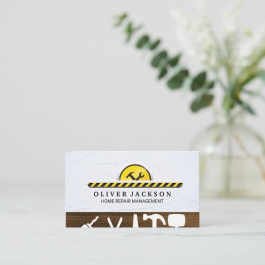 Hardware-gereedschappen voor constructie visitekaartje (Staand voorkant)