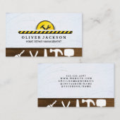 Hardware-gereedschappen voor constructie visitekaartje (Voorkant / Achterkant)