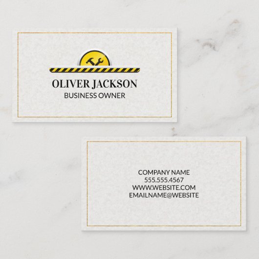 Hardware-gereedschappen voor constructie visitekaartje (Voorkant / Achterkant)