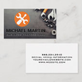 Hardware handgereedschap op tafel visitekaartje (Voorkant / Achterkant)