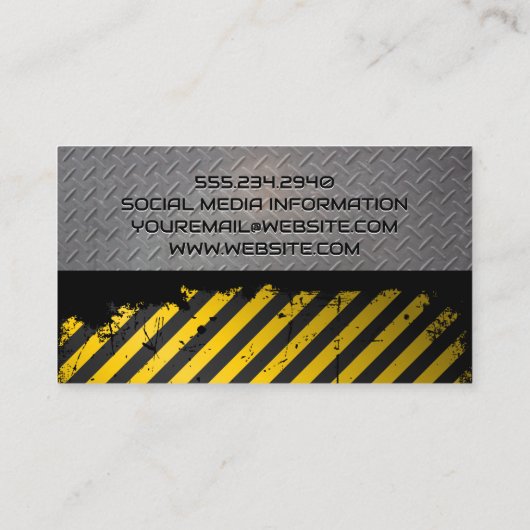 Hardware Handgereedschap | Staalmetaal Bord Visitekaartje (Achterkant)