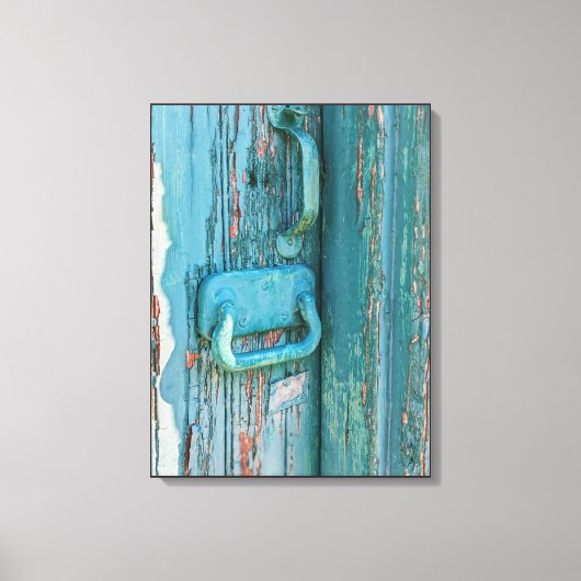 Hardware op het Schillen van Blauwgroen Groene Ho Canvas Afdruk (Voorkant)