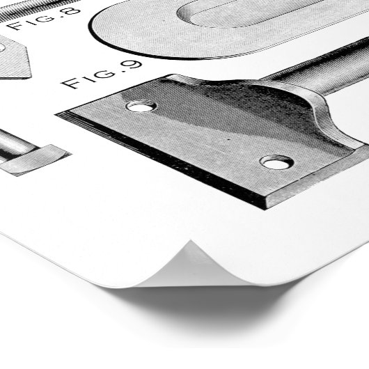  hardware Poster Hooks in handvatten (Hoek)