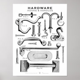  hardware Poster Hooks in handvatten