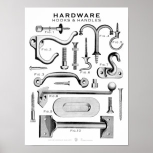 hardware Poster Hooks in handvatten