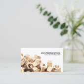 Hardware Store Moeren N Bolts Close-up Visitekaart Visitekaartje (Staand voorkant)