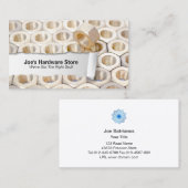 Hardware Store Moeren N Bolts Close-up Visitekaart Visitekaartje (Voorkant / Achterkant)