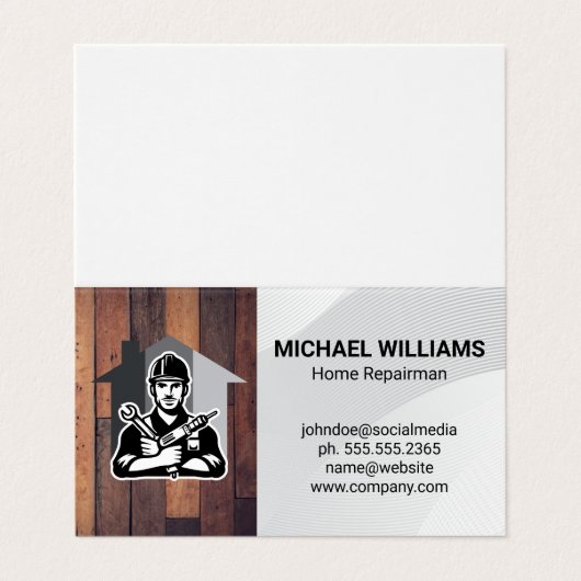 Hardware Tools | Handyman | Home Renovations  Visitekaartje (Buitenkant ongevouwen)