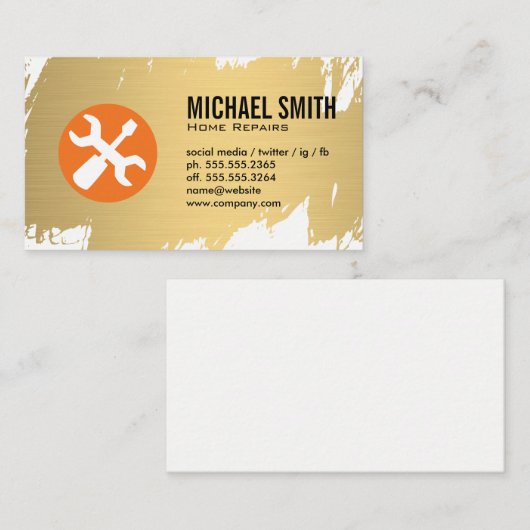Hardware Tools Logo | Handyman Visitekaartje (Voorkant / Achterkant)