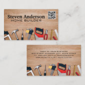 Hardware-tools op tabel | QR-code Visitekaartje (Voorkant / Achterkant)