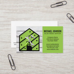 Hardware-tools voor thuisgebruik Logo   Hout Visitekaartje