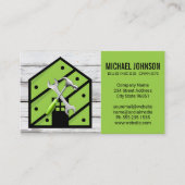 Hardware-tools voor thuisgebruik Logo | Hout Visitekaartje (Voorkant)