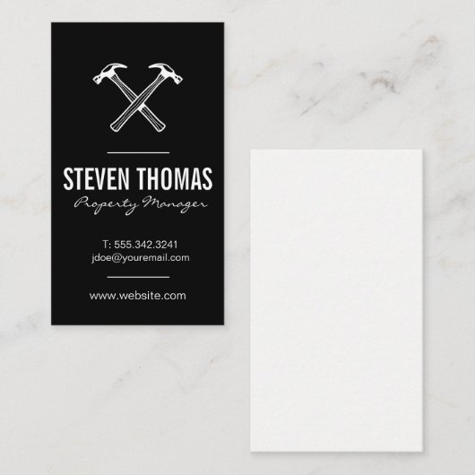 hardware voor hamergereedschap visitekaartje (Voorkant / Achterkant)