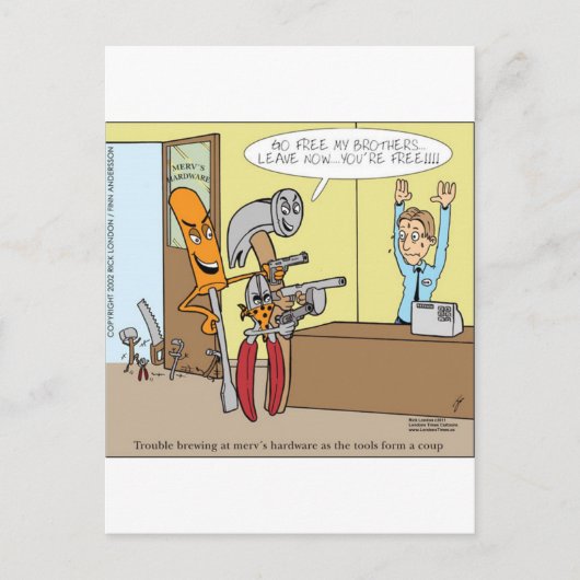 Hardware Winkel Bevrijding Grappige Cadeaus T-shir Briefkaart (Voorkant)