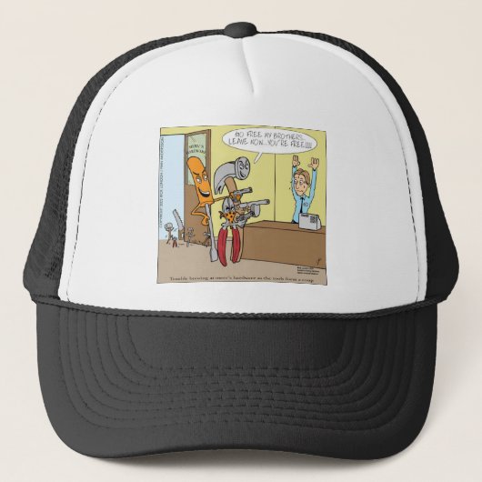 Hardware Winkel Bevrijding Grappige Cadeaus T-shir Trucker Pet (Voorkant)
