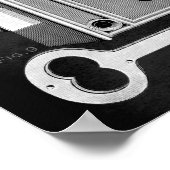  hardwarefluik voor Poster — Toetsenbord Blackboar (Hoek)