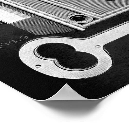  hardwarefluik voor Poster — Toetsenbord Blackboar (Hoek)