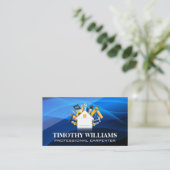 Hardwarehulpmiddelen | Abstracte blauwe achtergron Visitekaartje (Staand voorkant)